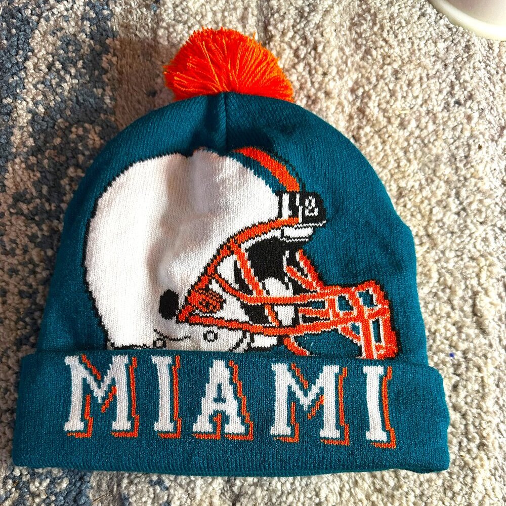 Miami Dolphins Knit Sweater Hat